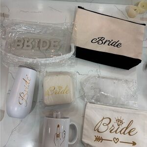 Bride Themed Gift Set with Tumbler and Pouches